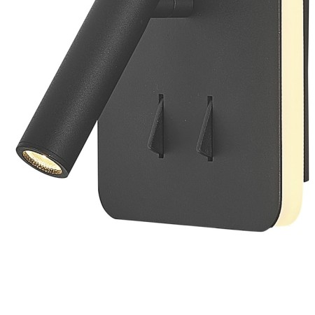 Wall lamp Mantra Cayman, Led, 210+410lm, 3000k, 130x116x130 mm, matte black color-1