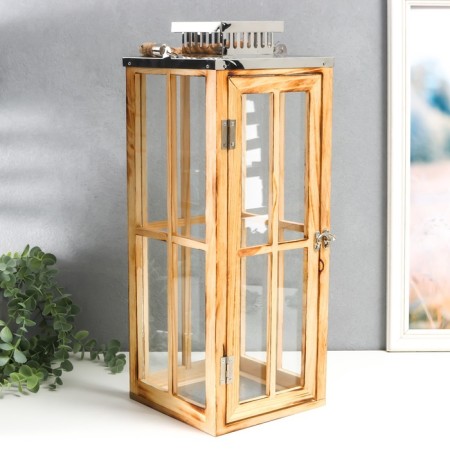 Climber tree "Lantern - large windows" brown set 2 pcs 30x13x13; 49x18.5x18.5 cm-2