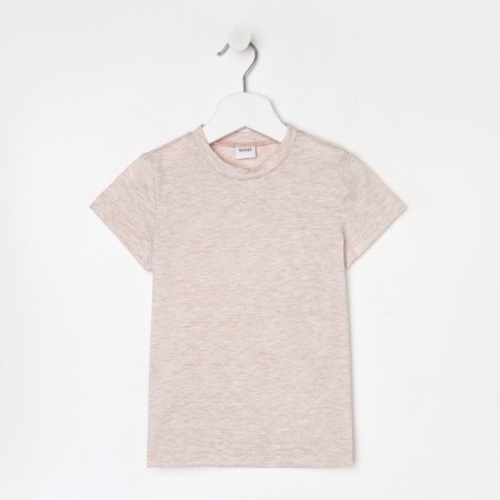 T -shirt Children's Basic Line color beige melange, height 110-5