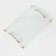 Glass tray with metal handles and legs 20.6 x 30.6 cm