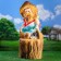 Garden figure "Lesovik on the stump" 41x33x77cm, mix