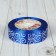 Satiner tape "Pattern", 25 mm × 23 ± 1 m, white color/blue No. 040