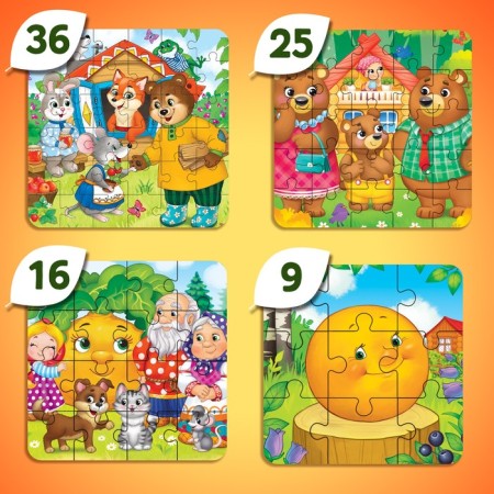 Set 4 in 1 "Favorite Tales", puzzles + books-6