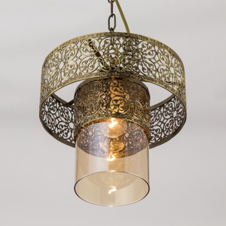 Suspended Citilux “Emir” CL467133, 24x24x34.5 cm, 1x75W, E27, brown color-6