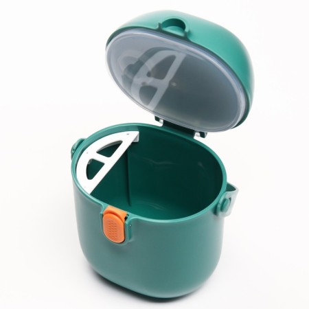 Container for storing baby food, with a spoon of 450 ml, green color-4