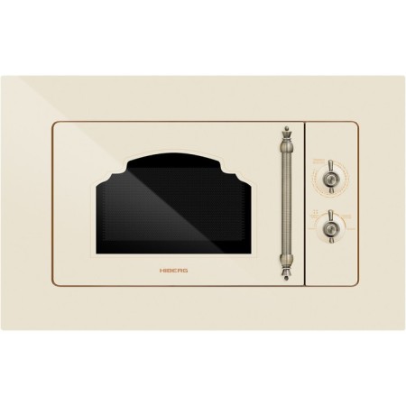 Hiberg VM 6501 YR microwave oven, built -in, 700 watts, 20 l, beige color