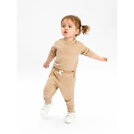 Blood wool and sliders children's fashion, height 62 cm, beige color-6