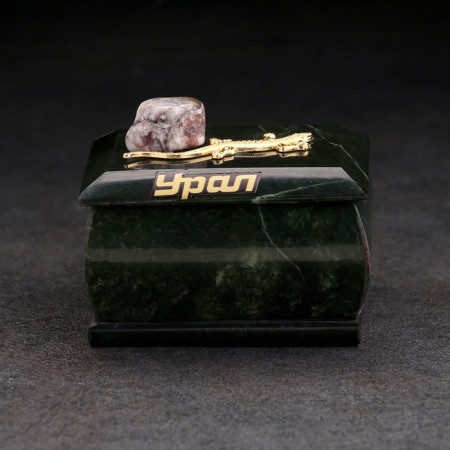 Corps "Ural" rectangular, coil, with decorative stone, 7.5x5x5x5.5 cm-1
