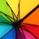 Women's rainbow umbrella “Rain and Miracles”, 10 spokes.