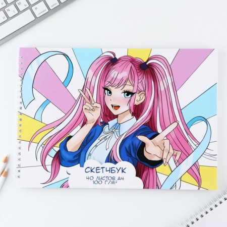A4 sketchbook, 40 l. 100 g/m "Anime"