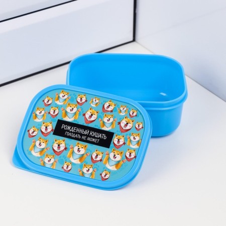 Gift set “I love tea, delicious”: thermostatic 350 ml, lunch box 500 ml-3
