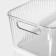 Storage container with handle LADOM "Crystal", 34 × 18.3 × 12 cm, transparent