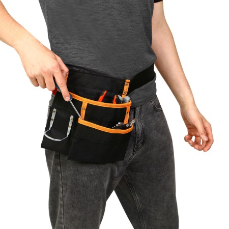 Board bag for a garden tool, on a belt, 3 pockets