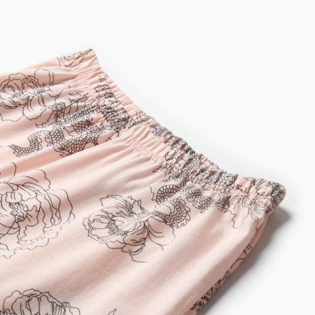 Female home set (T -shirt/pants), pink color, size 50-8