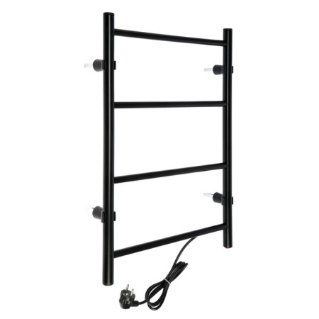 Electric heated towel rail ZEIN PE-04, Classic, 400x600 mm, 4 crossbars, black-2