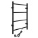 Electric heated towel rail ZEIN PE-04, Classic, 400x600 mm, 4 crossbars, black