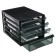 File-cabinet 4-sectoral Istanm, black case, black trays