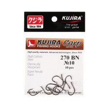 Carp hooks Kujira Carp 270, BN color, No. 10, 10 pcs.