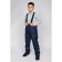 Pants are children insulated, height 128 cm, dark blue color