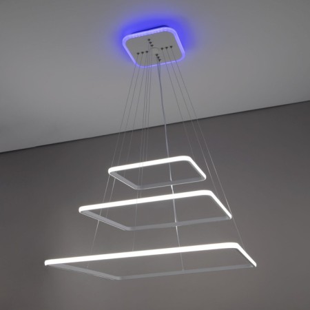 Suspended chandelier Citilux "Neon Smart" CL731AK110E 80x80x120 cm, 3x46.67W, LED, white color-11
