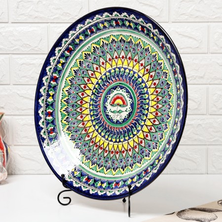 Lryagan Round Rishtan Ceramics, 41cm Mix-2