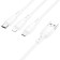 Cable Borofone BX71, 3 V 1, Microusb/Lightning/Type -C - USB, 2 A, PVC braid, 1 m, white