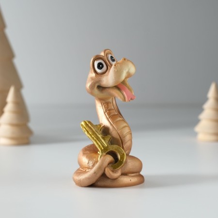 Polystone souvenir "Snake with a hill/key" MIX 4x4x7.5 cm-5