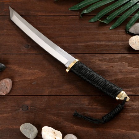 Knife -Tanto "Iturup" steel - 65x13, handle - winding cord, 35 cm-1