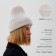 Women's hat minku with lapel, size 54-56, color gray