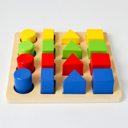 Puzzle “Studying colors and figures”, 16 volumetric figures-2