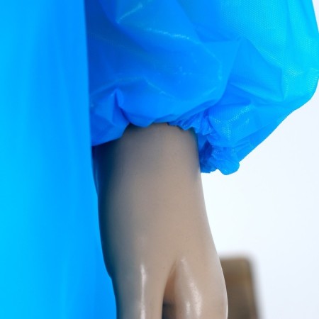 Plain-blue-blue raincoat, height 120-160 cm-4