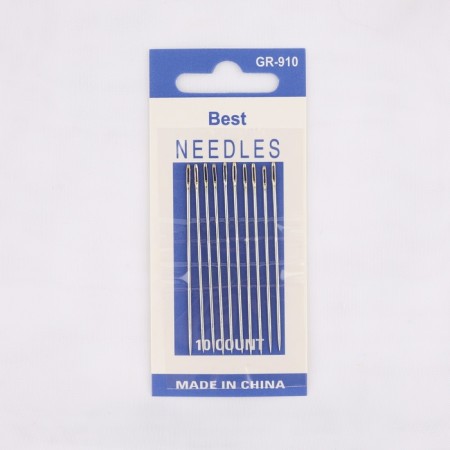 Sewing needles, d = 0.91 mm, 5.7 cm, with a golden ear, 10 pcs-2