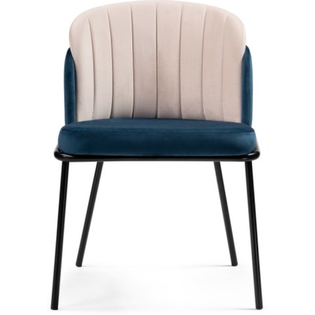 Shylim Metal/velor stool/velor, black/blue 54x60x76 cm-1