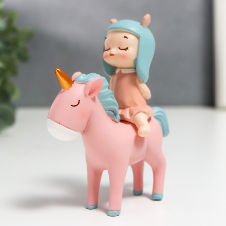 Polystone souvenir "Baby with deer horns on the uppermost on the unicorrosa" 10.5x9x3.5 cm-2
