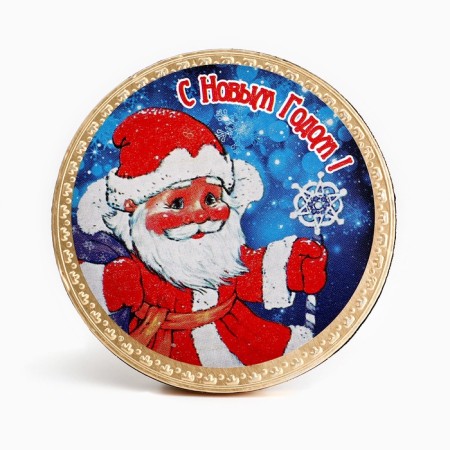 Chocolate medal "Santa Claus and Snow Maiden". 25 g 1004275-1