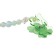 Holder for the nipple - dummy "bunny", green color