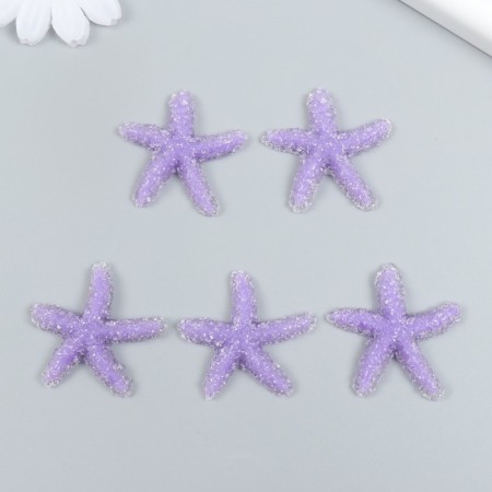 Decor for creativity Plastic "Violet Marine Star" Sugar 3.8x0.5x3.8 cm-2