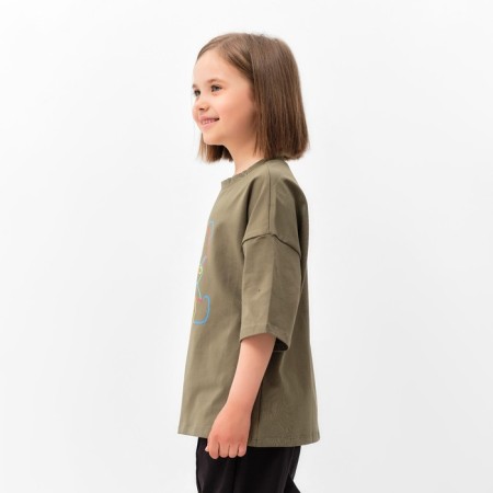 T -shirt Children's Minaku Khaki Color, Height 104-3