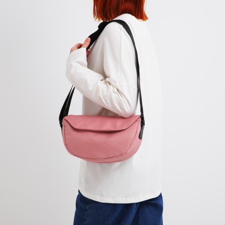 Youth bag with a zipper, pink color-2