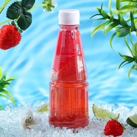 Jelly Basilly drink is still, with a grenade taste and basil seeds, 0.3 liters-1