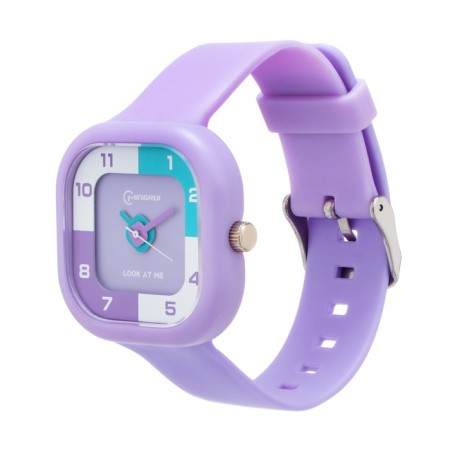 Watch of nursery, d-3.7 cm, silicone strap, 3 atm, lilac-2