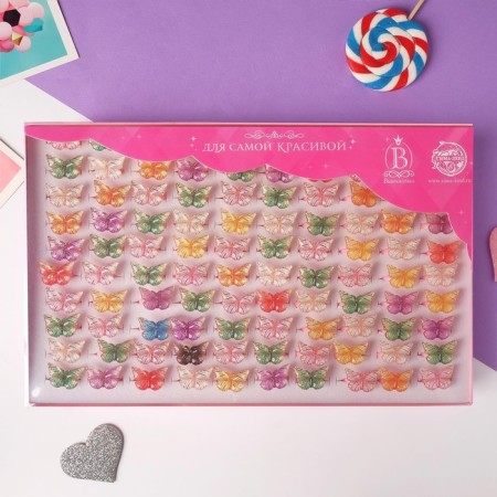 Children's ring "chosen" butterflies shiny, mixing color, dimensionless-3