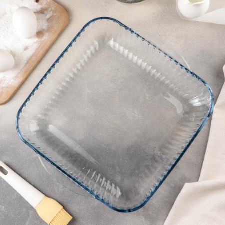 A set of square forms of heat -resistant baking glass Borcam, 2 items: 2 l, 3.5 liters-1