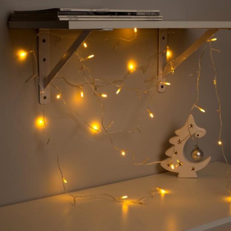 Garland “thread” 5 m with nozzles “needle”, IP20, transparent thread, 50 LED, yellow glow, 8 modes, 220 V-2