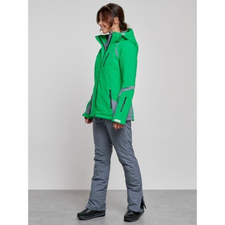 Ski costume female winter, size 48, green color-1