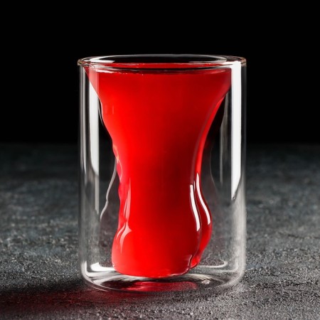 Glass glass with double walls Magistro "Male Figure", 200 ml-2