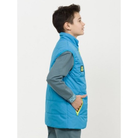 Vest for boys, height 128 cm, blue color-1
