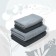 A set of towels "Bookle", size 50x80 cm - 2 pcs, 70x130 cm - 2 pcs, color gray