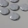 Acrylic beads for the work of the "flat crushed circle" gray 2.5x2.5x0.6 cm