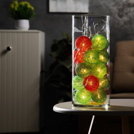 Garland “thread” 5 m with nozzles “Summer”, IP20, transparent thread, 20 LED, glow warm white, 220 V-7